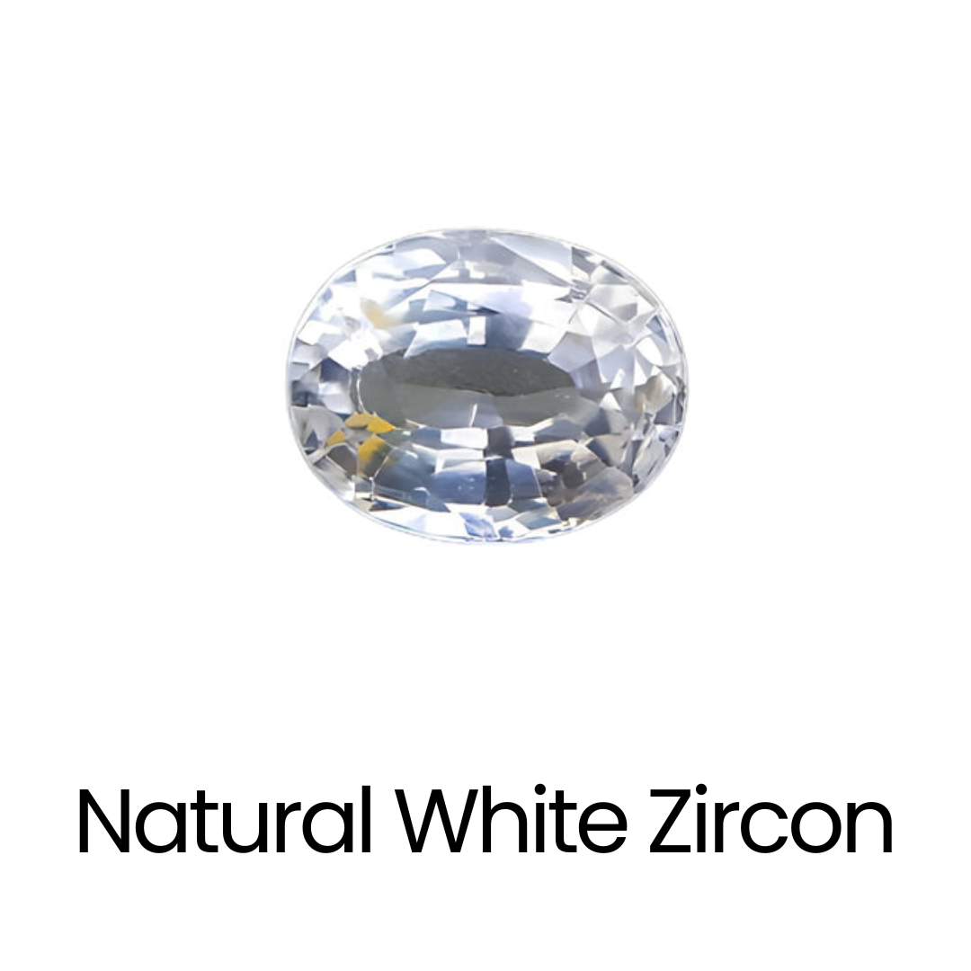 Natural White Zircon gemstone oval cut certified for Venus energy Kolkata